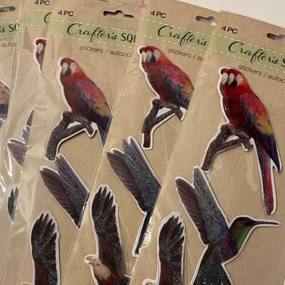 Bird‎ Stickers (10 Packs of Foam Stickers) Pet Themed NEW Crafter’s Square (p/x)